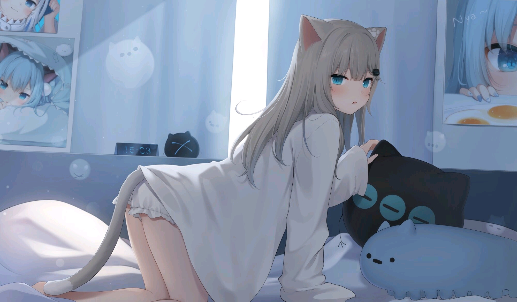 猫与向日葵